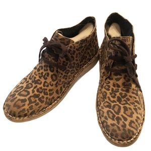 Bronx Suede Leopard chukka desert ankle boots‎ 39 8.5